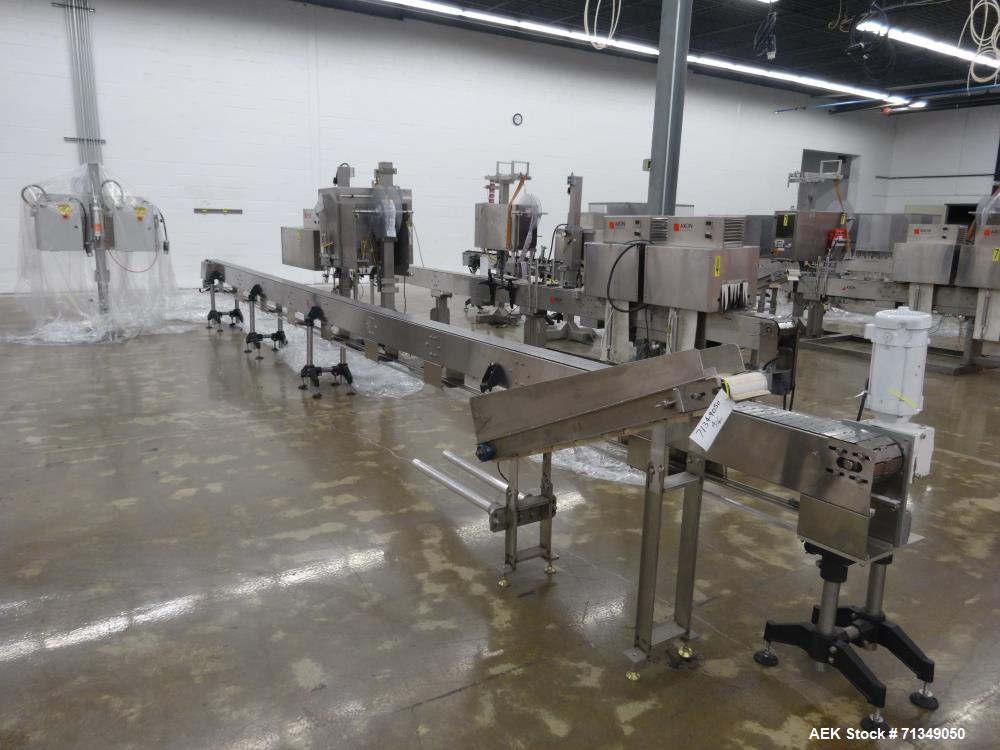 Used Axon Corporation Tamper Evident Bander Shrink Sleeve Label Applicator