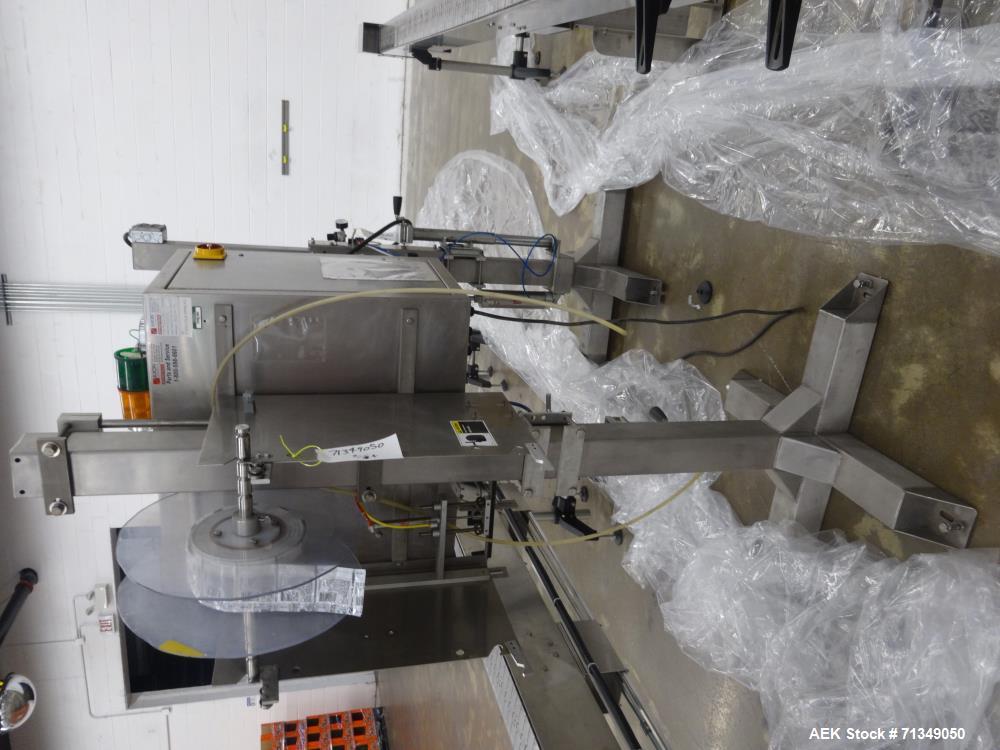 Used Axon Corporation Tamper Evident Bander Shrink Sleeve Label Applicator