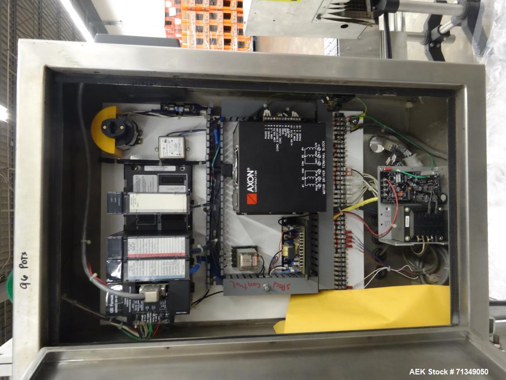 Used Axon Corporation Tamper Evident Bander Shrink Sleeve Label Applicator