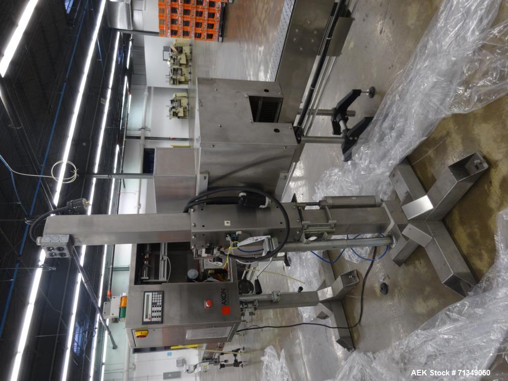 Used Axon Corporation Tamper Evident Bander Shrink Sleeve Label Applicator