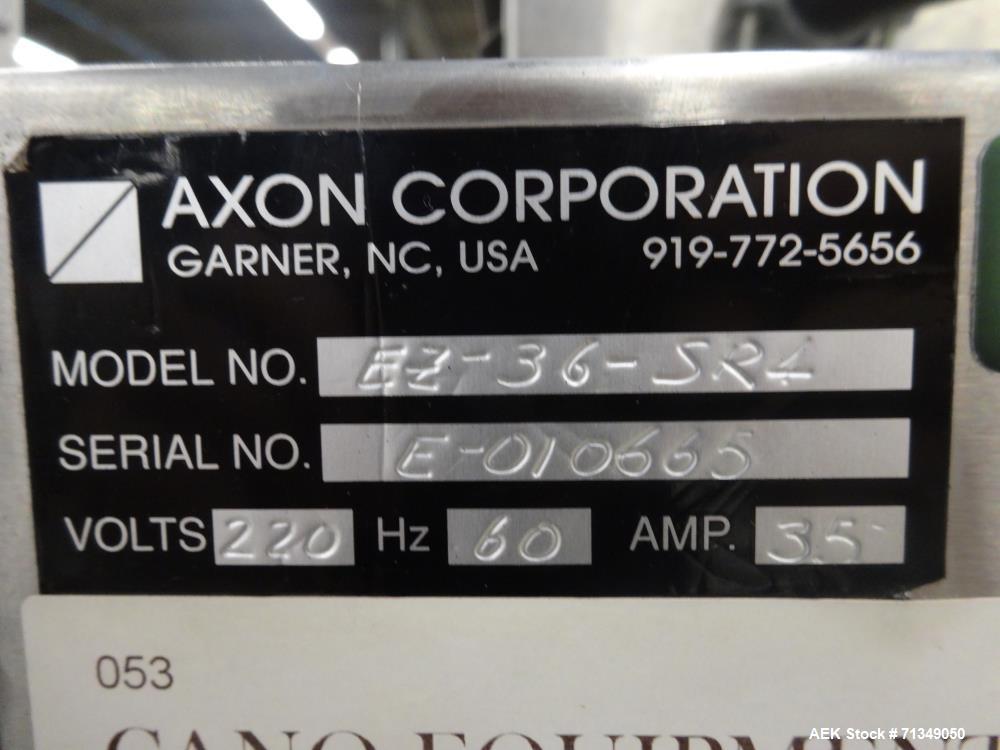 Used Axon Corporation Tamper Evident Bander Shrink Sleeve Label Applicator