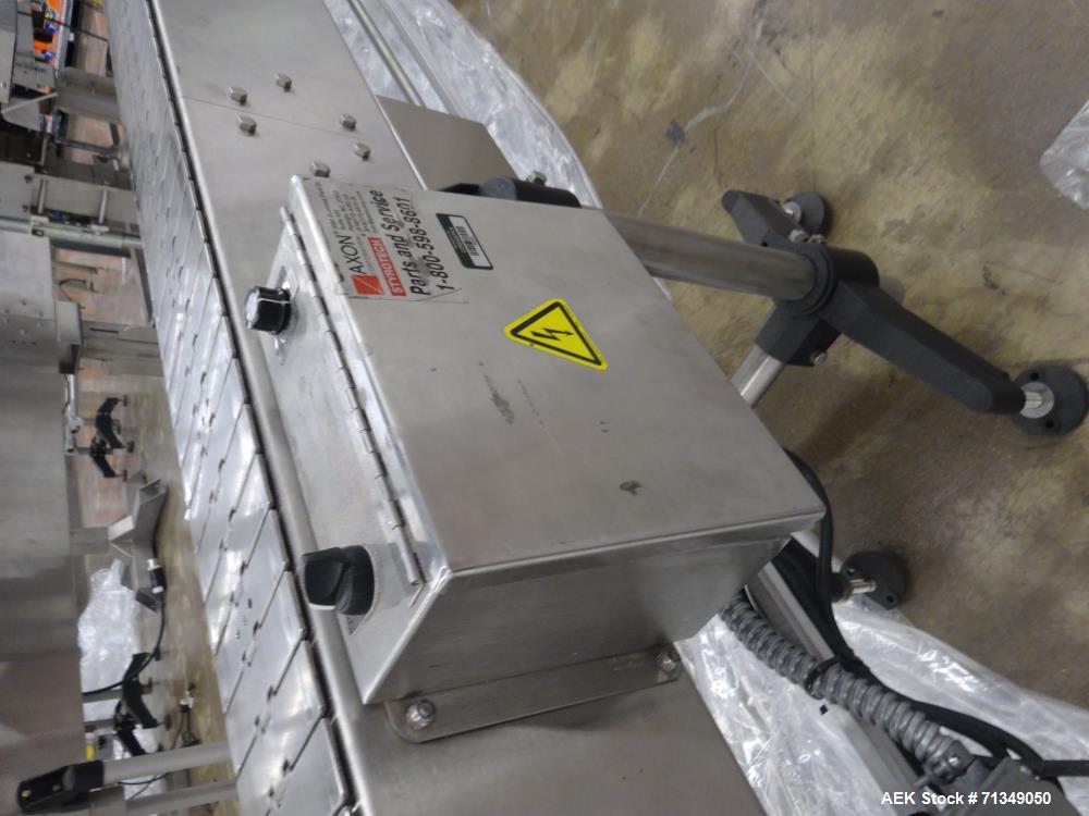 Used Axon Corporation Tamper Evident Bander Shrink Sleeve Label Applicator