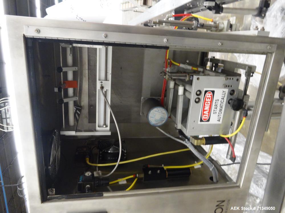 Used Axon Corporation Tamper Evident Bander Shrink Sleeve Label Applicator