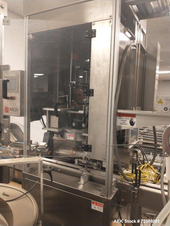 Used Axon 300SL High Speed Shrink Sleeve Labeling Line