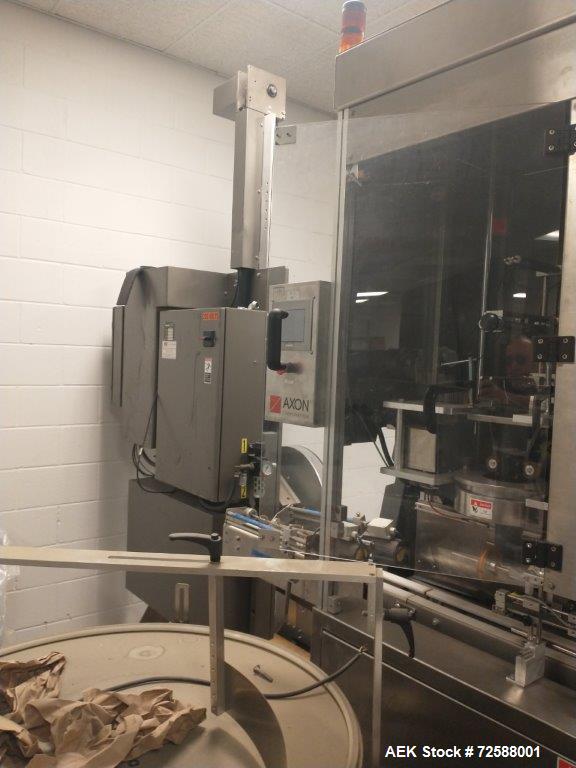 Used Axon 300SL High Speed Shrink Sleeve Labeling Line