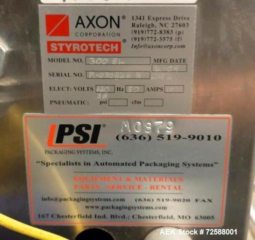 Used Axon 300SL High Speed Shrink Sleeve Labeling Line