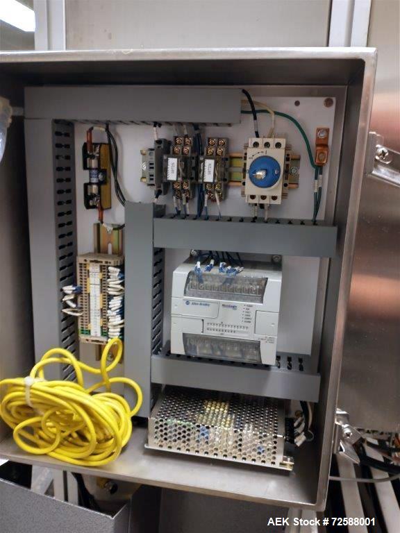 Used Axon 300SL High Speed Shrink Sleeve Labeling Line