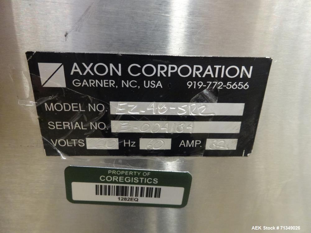 Used Axon Corporation EZ-100 Tamper Evident Bander Shrink Sleeve Label Applicat