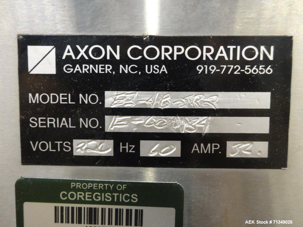 Used Axon Corporation EZ-100 Tamper Evident Bander Shrink Sleeve Label Applicat