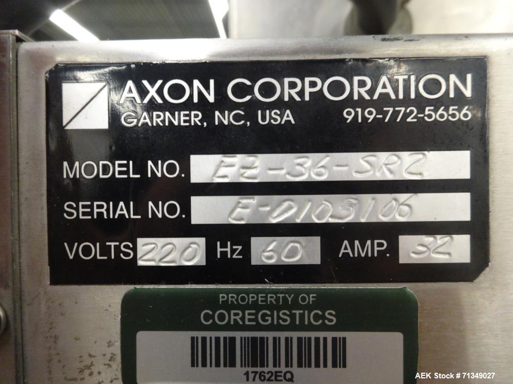 Used Axon Corporation EZ-100 Tamper Evident Band and Sleeve Label Applicator