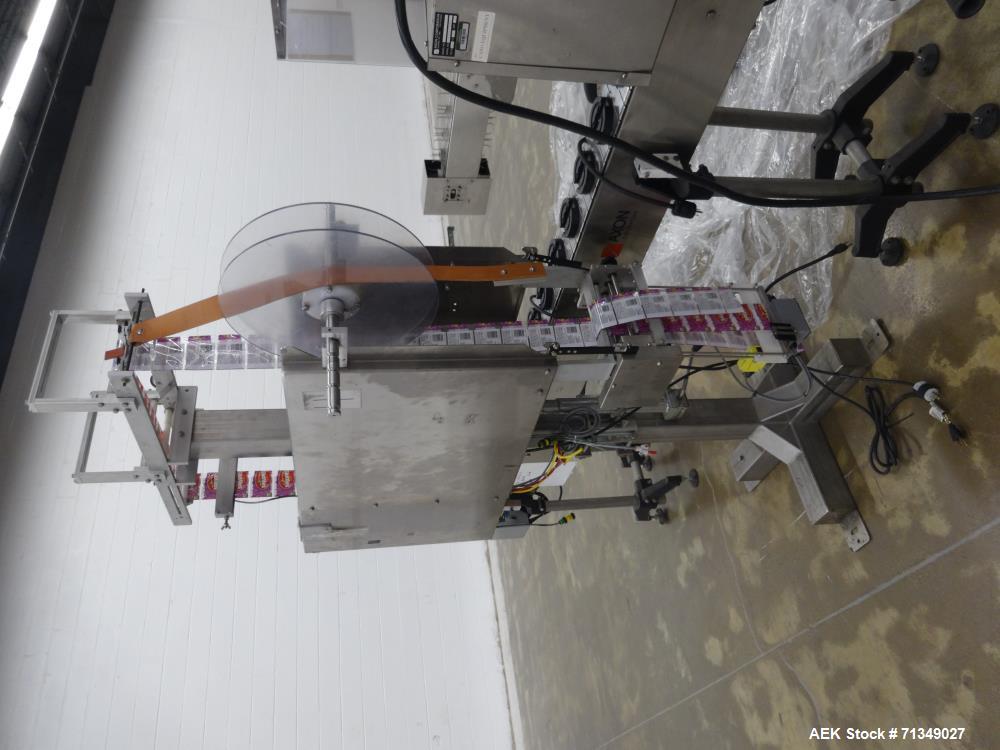 Used Axon Corporation EZ-100 Tamper Evident Band and Sleeve Label Applicator