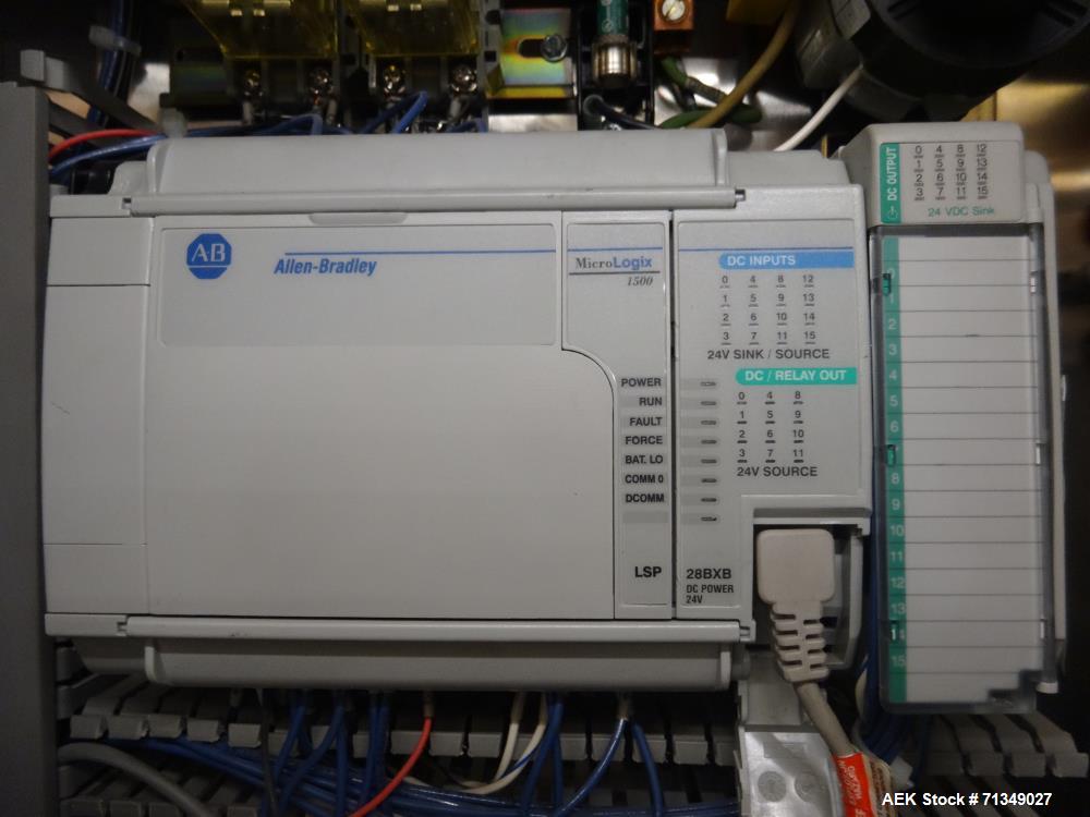 Used Axon Corporation EZ-100 Tamper Evident Band and Sleeve Label Applicator