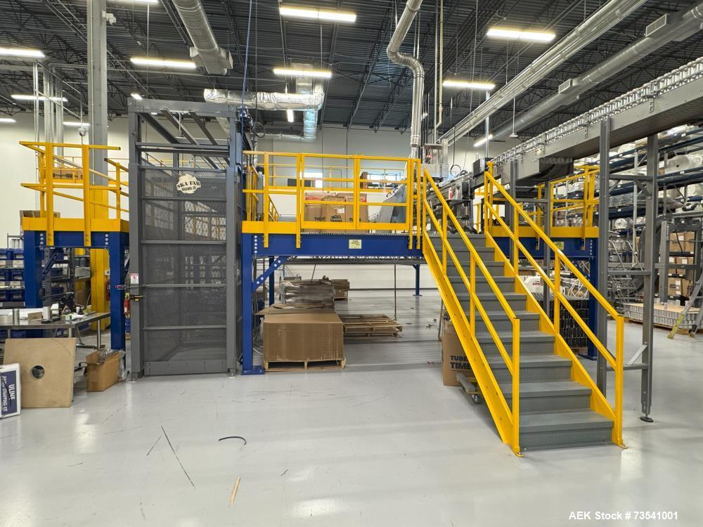 Axon Shrink Sleeve Labeling Line EZ-150SL – 150 BPM with Steam Tunnel, Depalletizer & Palletizer