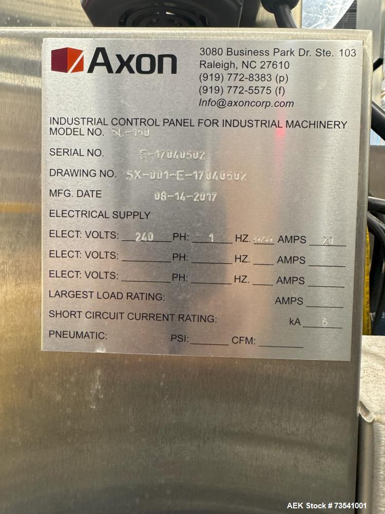 Axon Shrink Sleeve Labeling Line EZ-150SL – 150 BPM with Steam Tunnel, Depalletizer & Palletizer