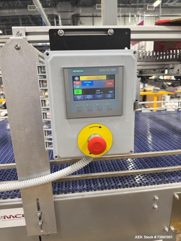 Axon Shrink Sleeve Labeling Line EZ-150SL – 150 BPM with Steam Tunnel, Depalletizer & Palletizer