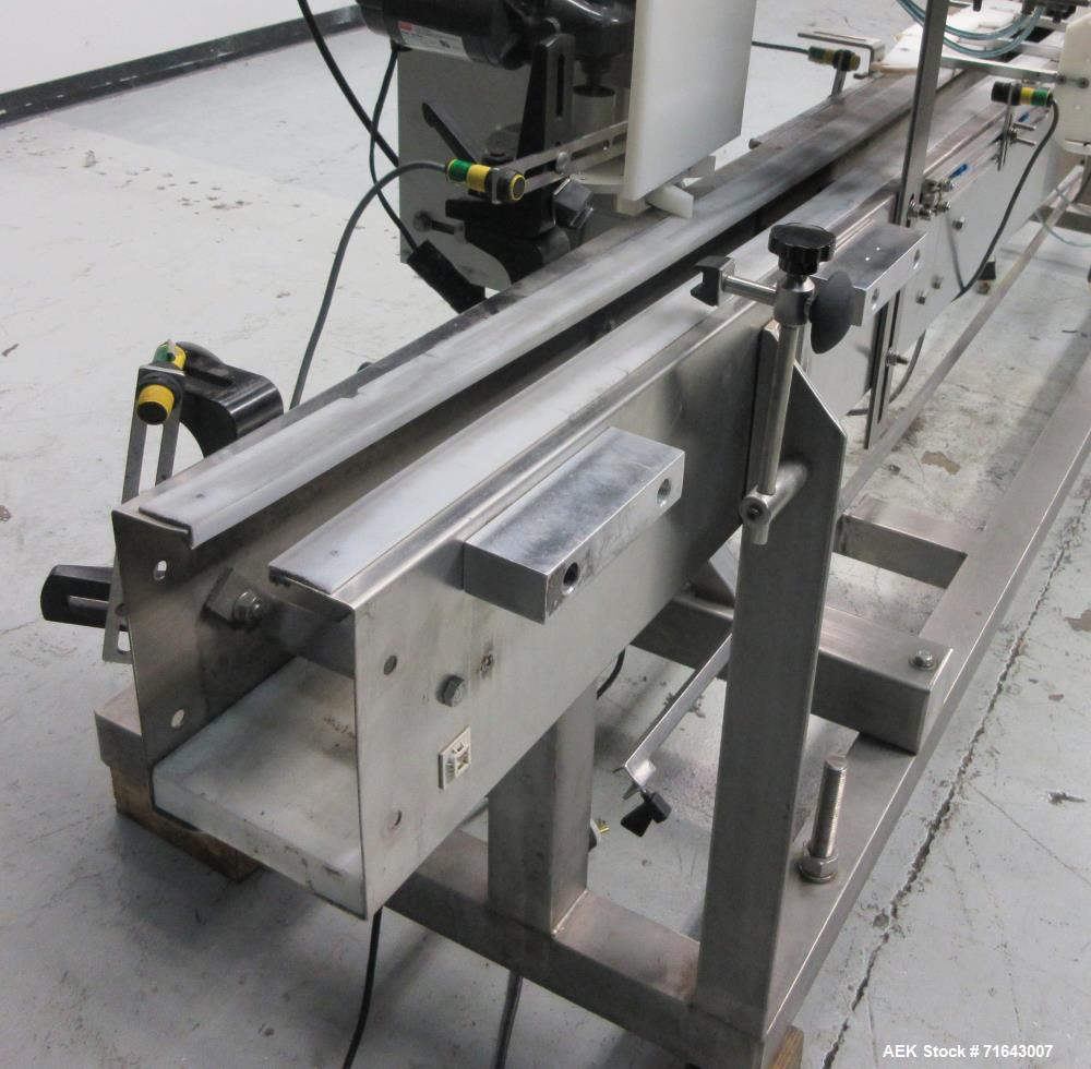 Used Axon Styrotech Model EZ-200-AB Tamper Evident Sleeve Labeler/Band Applicat