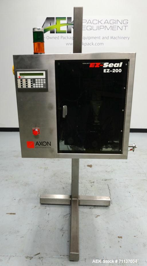 Used Axon "Styrotech" Model EZ-200 Sleeve Labeler or Tamper Evident Band Applic