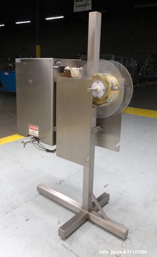 Used Axon "Styrotech" Model EZ-200 Sleeve Labeler or Tamper Evident Band Applic