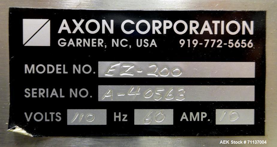 Used Axon "Styrotech" Model EZ-200 Sleeve Labeler or Tamper Evident Band Applic