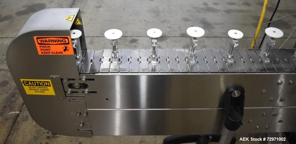 Used Axon Styrotech EZ-Seal EZ-200 Single Head Tamper Evident Neck Bander. Designed to run up to 120 containers per minute. 1-60/115 volt, 10 amp, serial # T-100210B, built 05/2010. Includes a heat s...