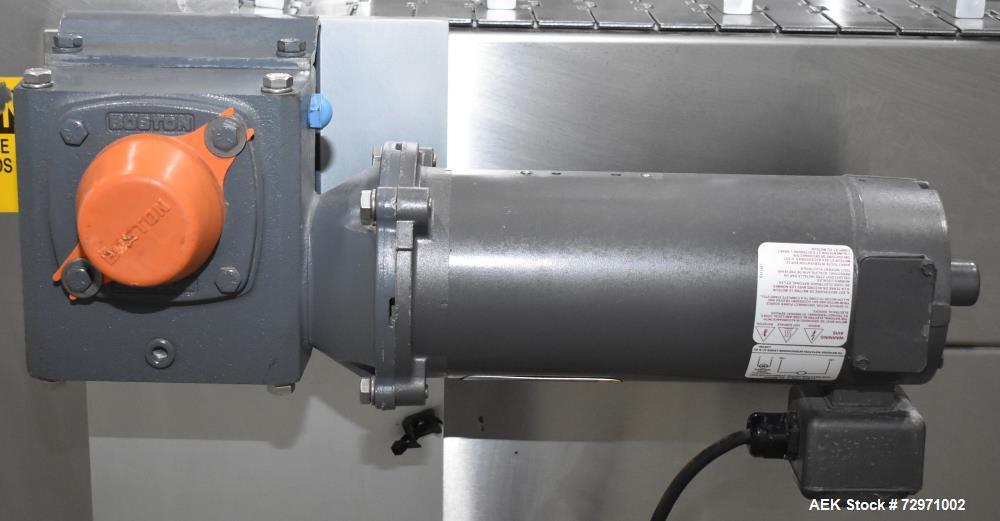 Used Axon Styrotech EZ-Seal EZ-200 Single Head Tamper Evident Neck Bander. Designed to run up to 120 containers per minute. 1-60/115 volt, 10 amp, serial # T-100210B, built 05/2010. Includes a heat s...