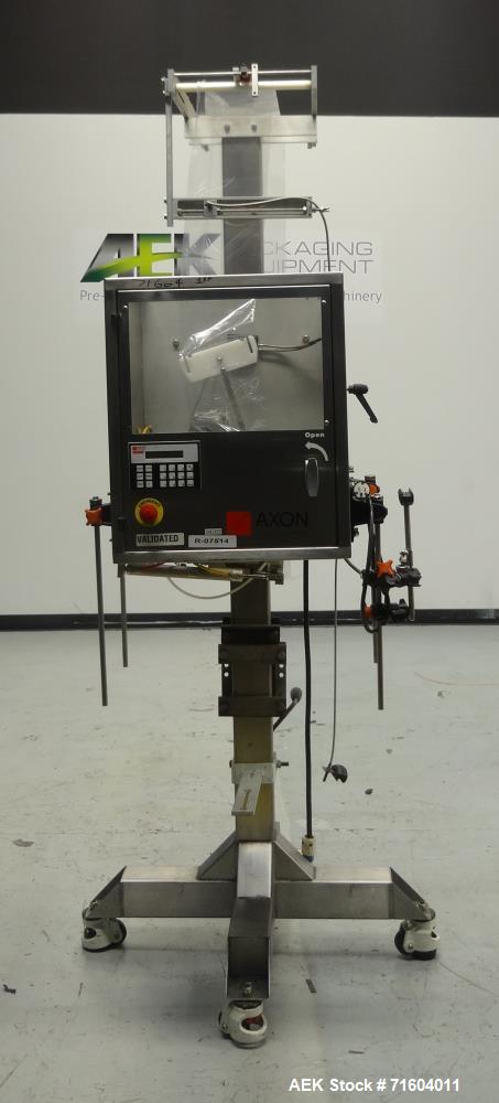 Used Axon EZ-300 Sleeve Labeler/Tamper Evident Band Applicator