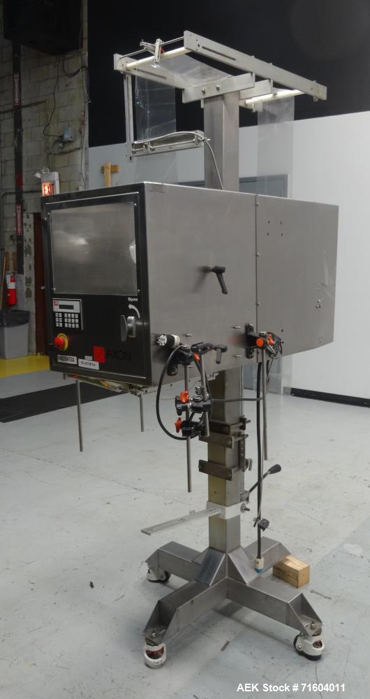 Used Axon EZ-300 Sleeve Labeler/Tamper Evident Band Applicator
