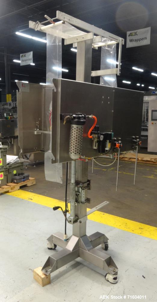 Used Axon EZ-300 Sleeve Labeler/Tamper Evident Band Applicator