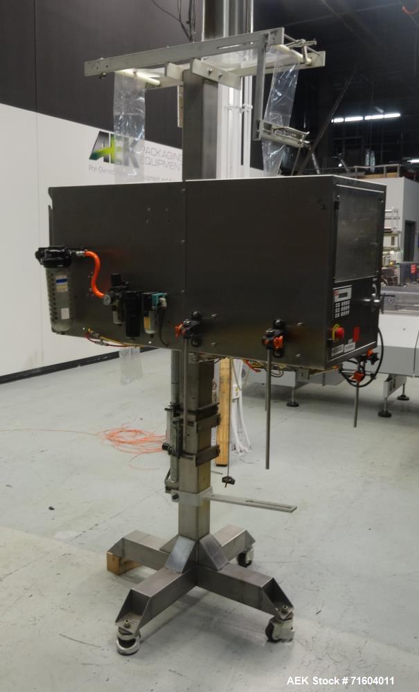 Used Axon EZ-300 Sleeve Labeler/Tamper Evident Band Applicator