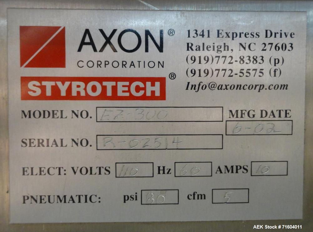 Used Axon EZ-300 Sleeve Labeler/Tamper Evident Band Applicator