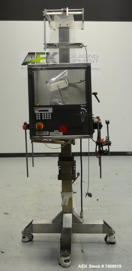 Used Axon EZ-300 Sleeve Labeler/Tamper Evident Band Applicator