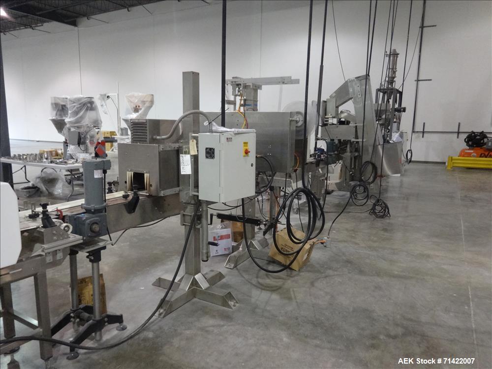 Used Axon Model EZ-100 Tamper Evident Neck Bander and Sleeve Labeler