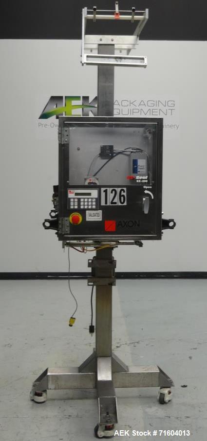 Used Axon EZ-300 Sleeve Labeler/Tamper Evident Band Applicator