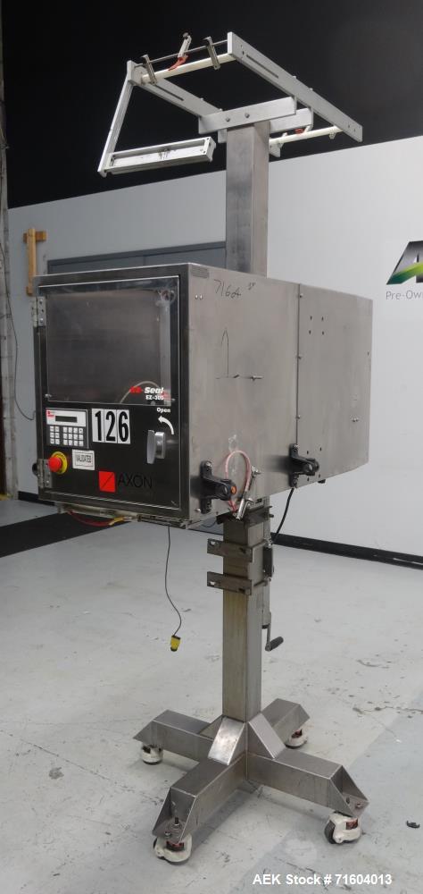 Used Axon EZ-300 Sleeve Labeler/Tamper Evident Band Applicator