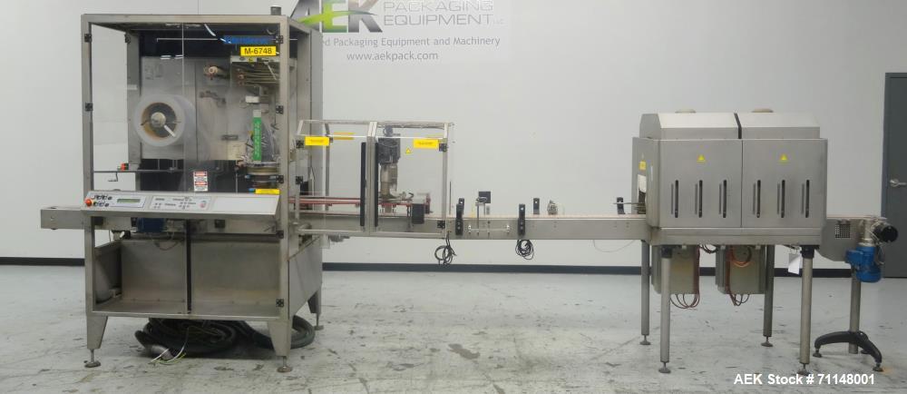 Used Fuji Seal Tamper Evident Shrink Sleeve Applicator & Tunnel