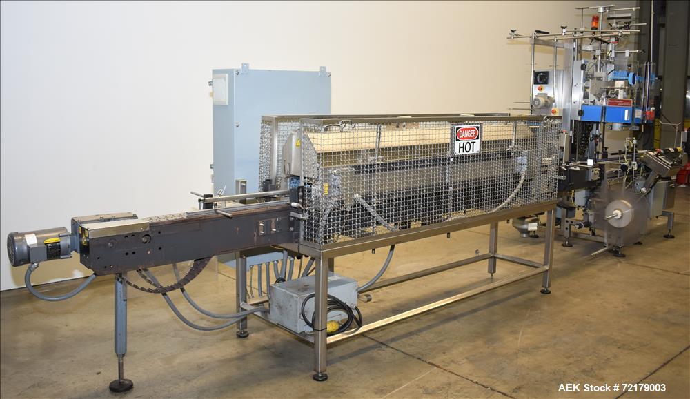 Used Graham Packaging "Sleevit" Sleeve Labeler with Steam Shrink Tunnel