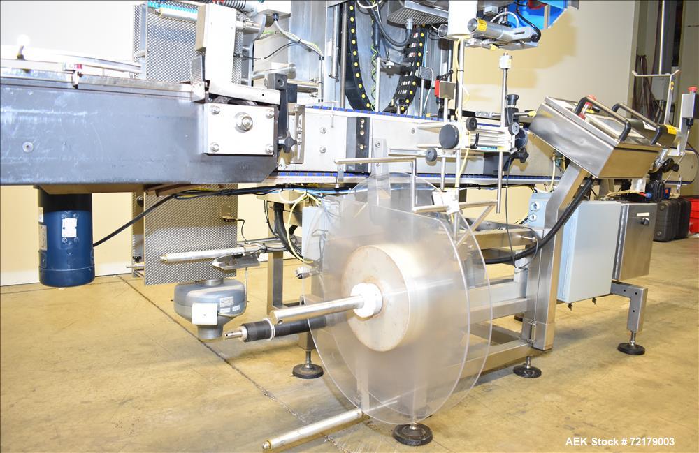 Used- Graham Packaging "Sleevit" Sleeve Labeler with Steam Shrink Tunnel