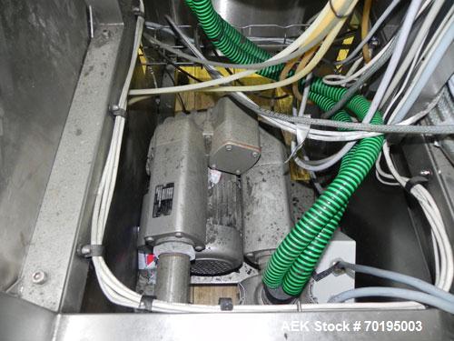 Used Graham Packaging RF200LRSleeve Labeler. Capable of speeds up to 200 bottles per minute. Sleeve layflat range of 30mm - 200mm,cut length up to 200mm. Has dual wormscrew infeed, HMI interface and ...