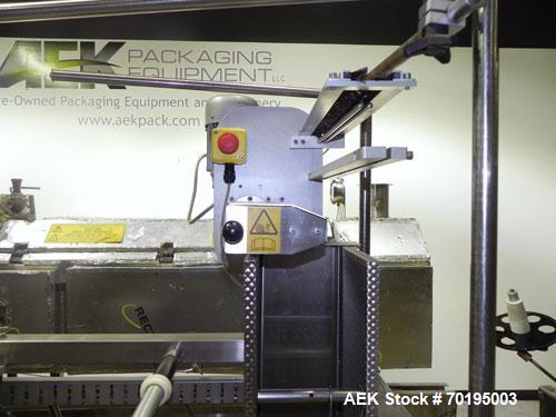 Used Graham Packaging RF200LRSleeve Labeler. Capable of speeds up to 200 bottles per minute. Sleeve layflat range of 30mm - 200mm,cut length up to 200mm. Has dual wormscrew infeed, HMI interface and ...