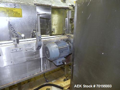 Used Graham Packaging RF200LRSleeve Labeler. Capable of speeds up to 200 bottles per minute. Sleeve layflat range of 30mm - 200mm,cut length up to 200mm. Has dual wormscrew infeed, HMI interface and ...