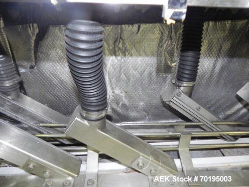 Used Graham Packaging RF200LRSleeve Labeler. Capable of speeds up to 200 bottles per minute. Sleeve layflat range of 30mm - 200mm,cut length up to 200mm. Has dual wormscrew infeed, HMI interface and ...
