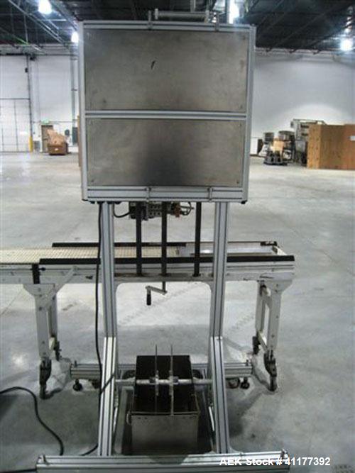 Used Tri-Pack LSA-160 Automatic Shrink Sleeve Labeler Applicator or Neck Bander capable of speeds up to 100 ppm. Has Layflat Range: 35mm to 175mm. Product Diameter: 1" to 4.5". Minimum cut off length...