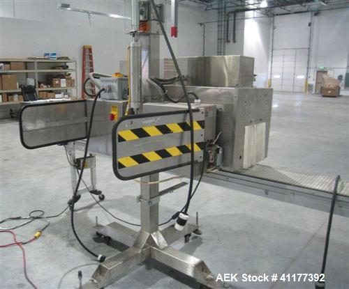 Used Tri-Pack LSA-160 Automatic Shrink Sleeve Labeler Applicator or Neck Bander capable of speeds up to 100 ppm. Has Layflat Range: 35mm to 175mm. Product Diameter: 1" to 4.5". Minimum cut off length...