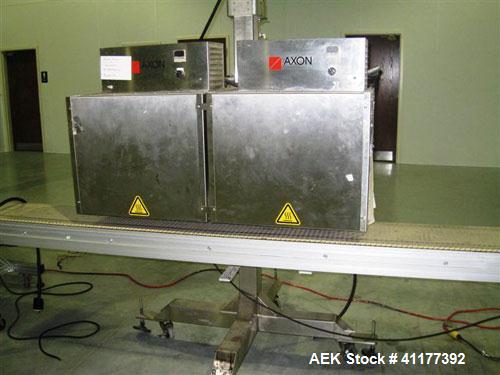 Used Tri-Pack LSA-160 Automatic Shrink Sleeve Labeler Applicator or Neck Bander capable of speeds up to 100 ppm. Has Layflat Range: 35mm to 175mm. Product Diameter: 1" to 4.5". Minimum cut off length...