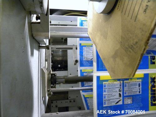 Used SleeveCo Automatic Sleeve Label Machine, Model SL-3000. Capable of speeds up to 50 containers per minute. Maximum size 2-1/2 gallon containers and currently set up on a one gallon round sleeve l...
