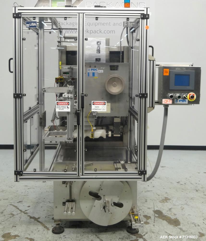 Used PDC Model Automatic Shrink Sleeve Labeler and Tamper Evident Neck Bander