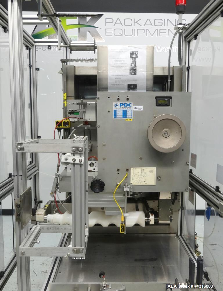 Used PDC Model Automatic Shrink Sleeve Labeler and Tamper Evident Neck Bander