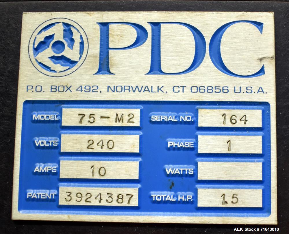Used- PDC Model 75-M2 Shrink Sleever/Tamper Evident Neck Bander