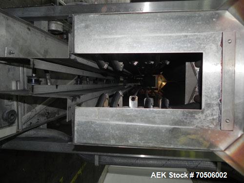 Used PDC Model HC High Speed 16 Station Rotary Stretch/Shrink Labeler. With steam tunnel, capable of speeds up to 600 BPM. Uses a clamp draw down technology method of application. Sleeve range: diame...