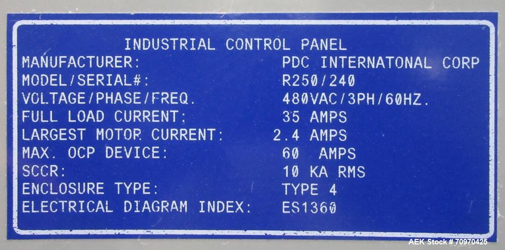 Used PDC R250-TS-AS Shrink Sleeve Labeler with Heat Tunnel – Up to 250 CPM